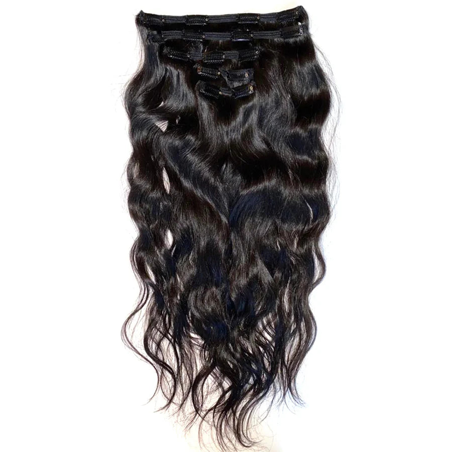 Cambodian Natural Wavy Raw Clip ins